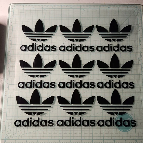 Adidas 18pc iron on vinyl sheet for t-shirt hoodies bags hats shoes & moreTotal: - Picture 5 of 5